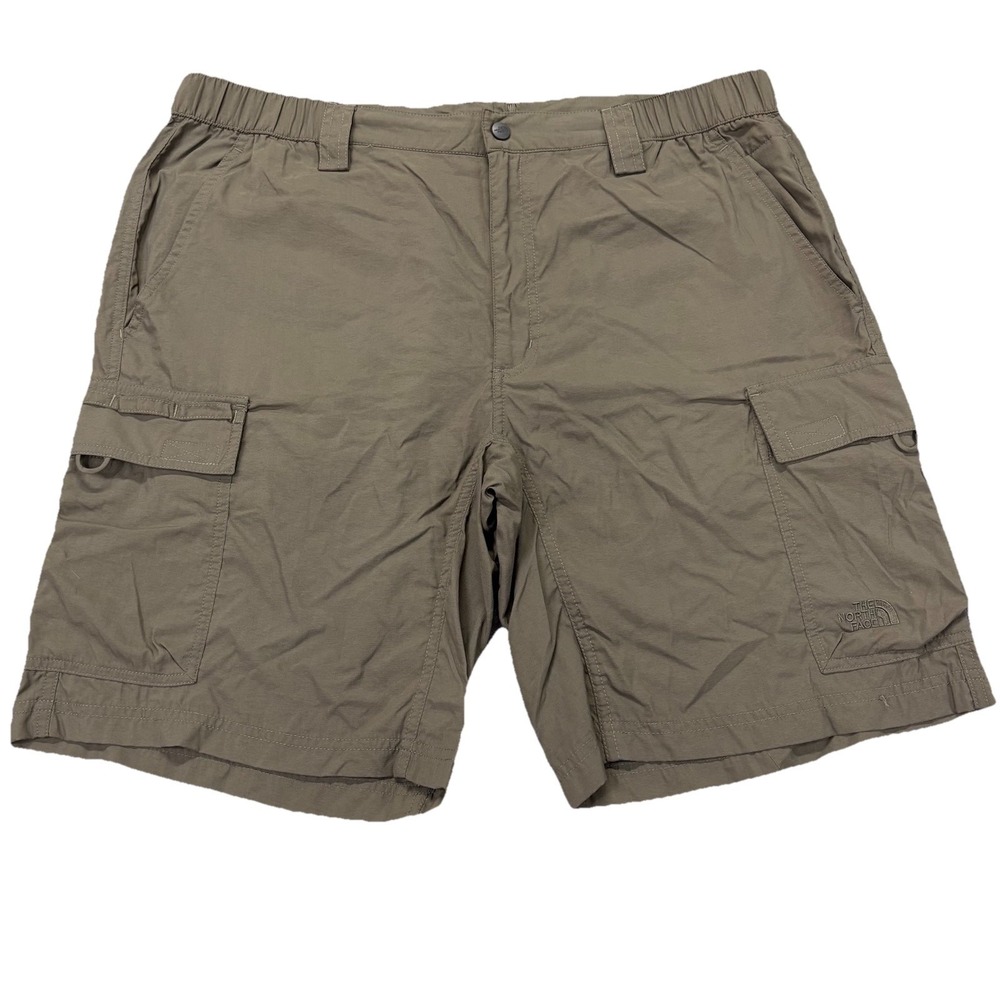 The North Face Shorts Mens XL Green Stow Pocket Cargo Lightweight Nylon Hiking